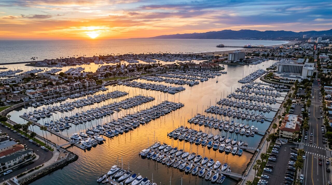Burton Chace Marina wet slips in Marina Del Rey, California