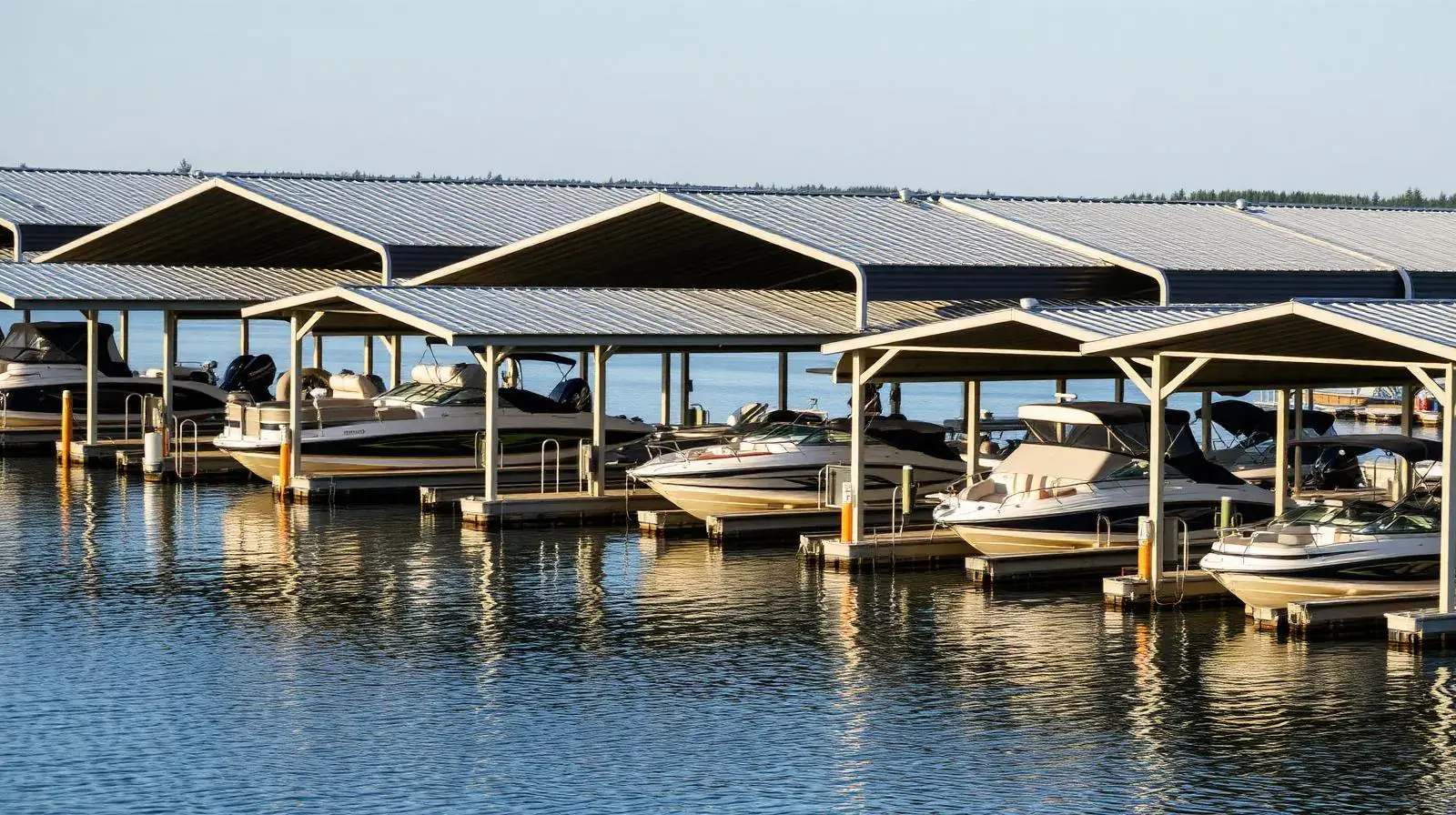 Covered Boat Slips — marina photograph
