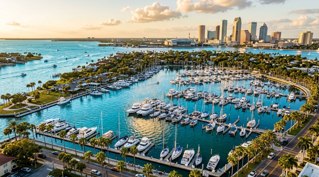 Davis Islands Yacht Basin wet slips in Tampa, Florida