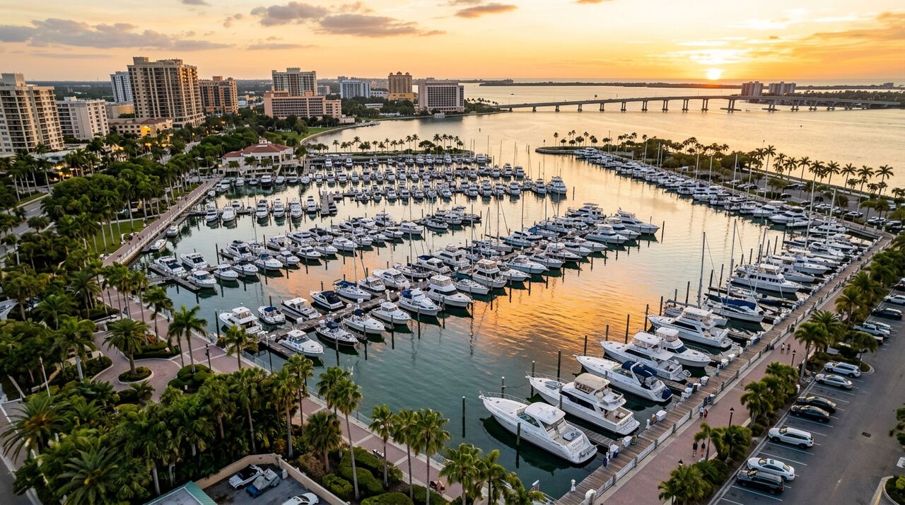 Hidden Harbor Marina wet slips in Sarasota, Florida