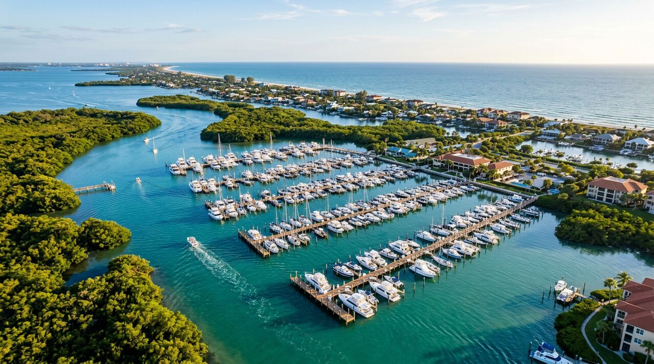 Longboat Key Club Moorings wet slips in Sarasota, Florida