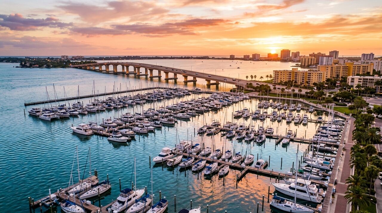 Marina Jack wet slips in Sarasota, Florida