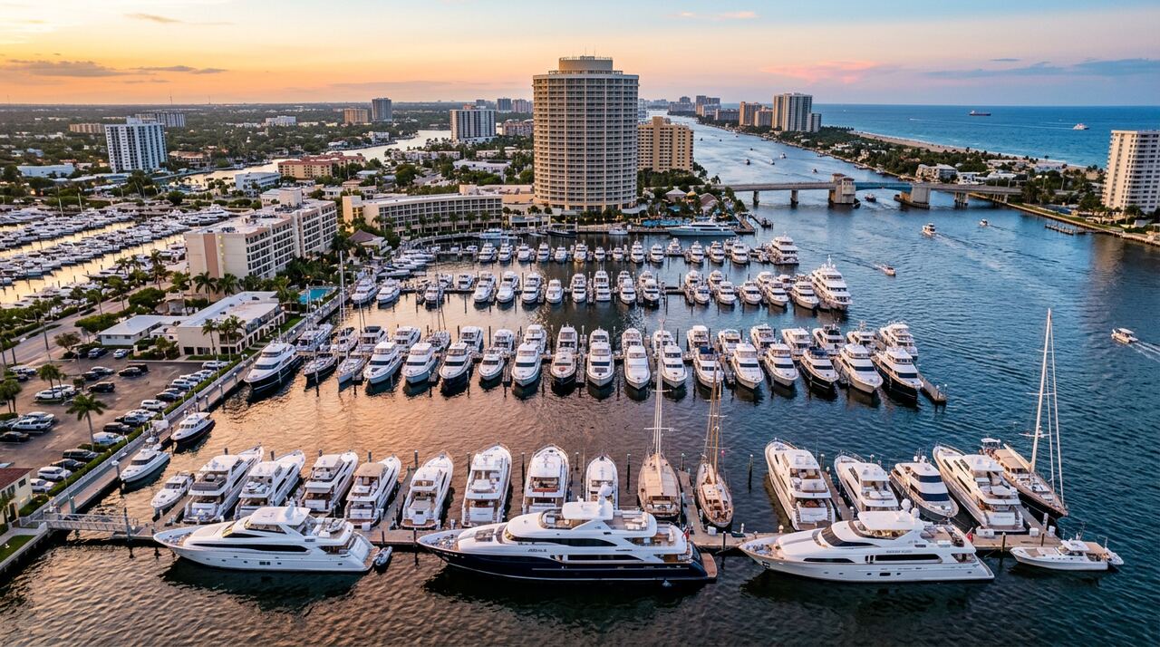 Pier Sixty-Six Marina wet slips in Fort Lauderdale, Florida