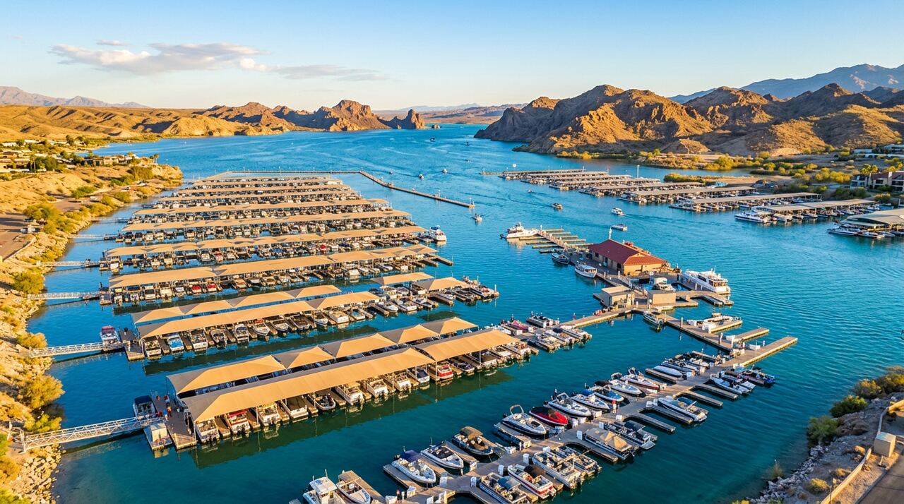 Sandpoint Marina wet slips in Lake Havasu, Arizona
