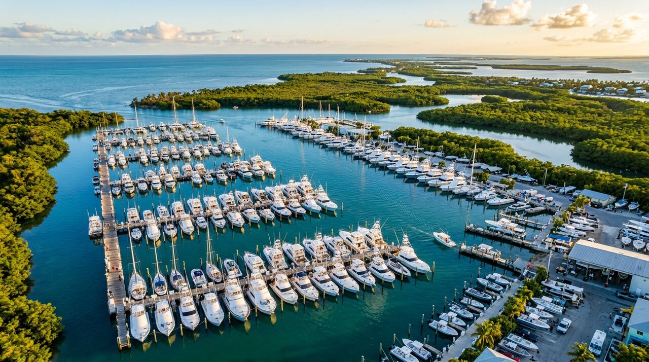 Stock Island Marina Village wet slips in Key West, Florida